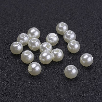 Imitated Pearl Acrylic Beads PACR-6D-12-1