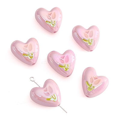 2Pcs UV Platings Acrylic Beads PW-WG22008-07-1