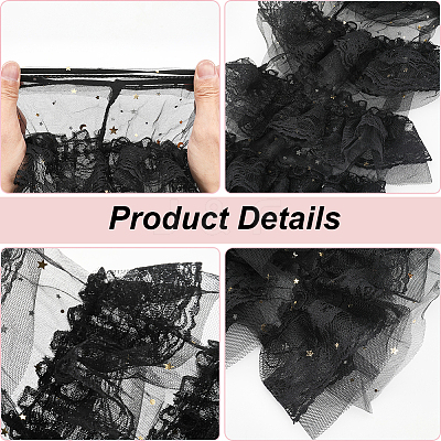 Polyester Lace Leg Sleeves AJEW-WH20080-23A-1