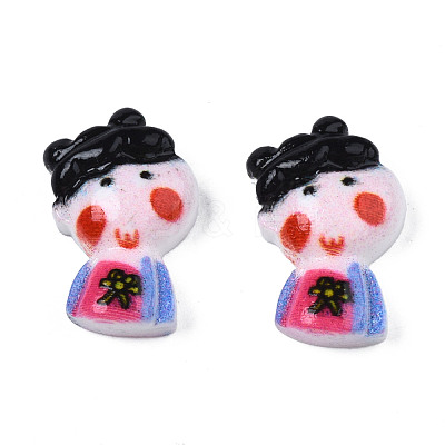 Spray Painted Opaque Resin Cabochons CRES-S302-83-1