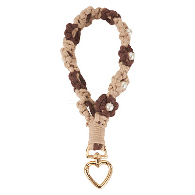 Cotton Braided Flower Pendant Decorations AJEW-TAC0030-032G-06-1