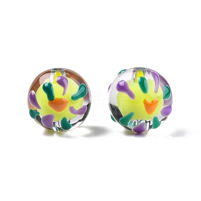 Transparent Acrylic Enamel Beads TACR-G040-01N-1