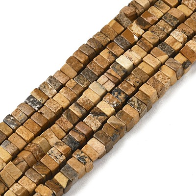 Natural Picture Jasper Beads Strands G-I394-A01-1