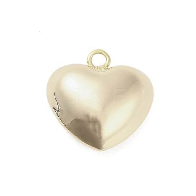 Three-Dimensional Heart Brass Pendants KK-V006-03G-01-1