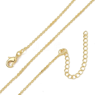Brass Mixed Chain Necklaces for Women KK-CBA2293-11G-1