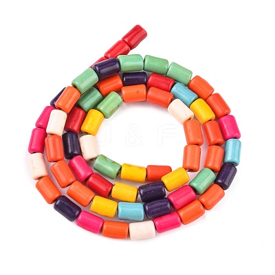 Synthetic Turquoise Beads Strands TURQ-G120-4x6mm-11-1