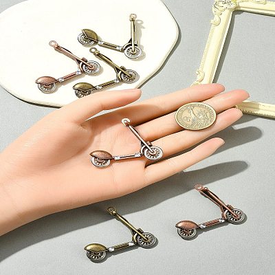 6Pcs 2 Colors Tibetan Style Alloy Pendants FIND-FS0002-58-1