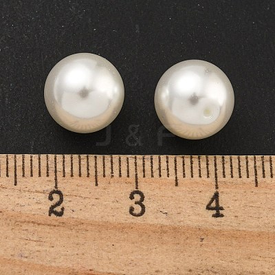Baking Paint Pearlized Glass Pearl Round Beads HY-S004-01C-1