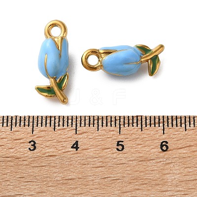 304 Stainless Steel Enamel Pendants STAS-B100-04G-03-1