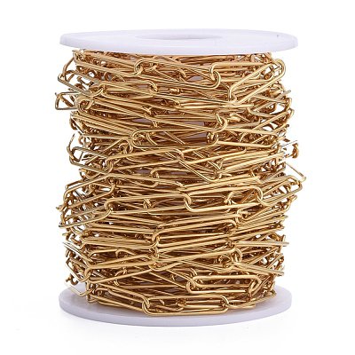 304 Stainless Steel Paperclip Chains CHS-F011-03A-G-1