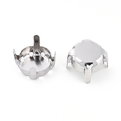 201 Stainless Steel Sew on Prong Settings STAS-T032-01-10mm-P-1