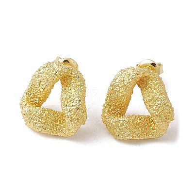 Brass Stud Earrings EJEW-M244-01G-1