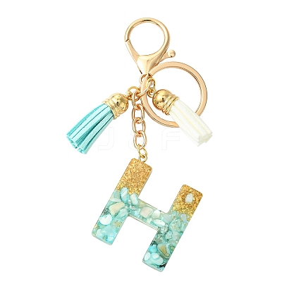 Transparent Epoxy Resin Pendant Keychains KEYC-FS00022-08-1