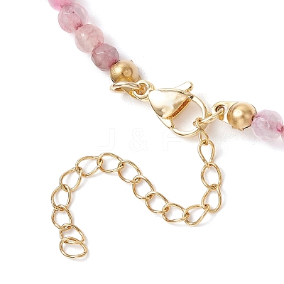 Summer Beach Dyed Natural Agate Round Beaded Necklaces NJEW-JN05262-01-1