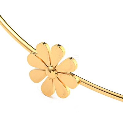 304 Stainless Steel Three Small Daisy Flower Choker Necklaces for Women NJEW-Z040-01G-02-1
