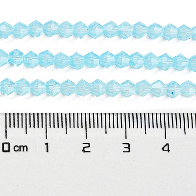 Baking Paint Transparent Glass Beads Strands DGLA-F029-J4mm-10-1