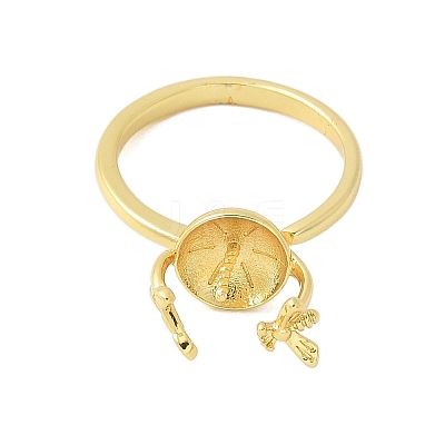 Brass Cuff Ring Settings KK-K297-15G-1