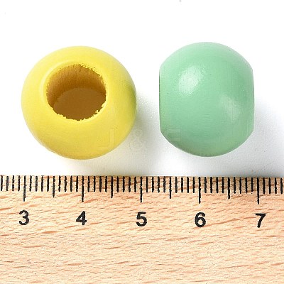 Printed Wood Beads X-WOOD-Z002-14-1