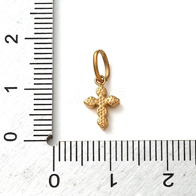 304 Stainless Steel Micro Pave Clear Cubic Zirconia Charms CU-CBA703A-02G-02-1
