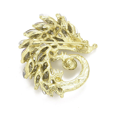 Rhinestone Hedgehog Badge JEWB-E013-02G-01-1