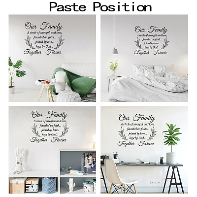 PVC Quotes Wall Sticker DIY-WH0200-056-1