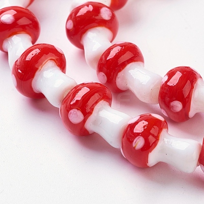 Autumn Theme Handmade Lampwork Beads Strands X-LAMP-Q001-9-1