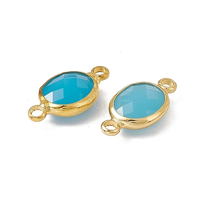 Transparent K9 Glass Connector Charms GLAA-A005-10G-10-1