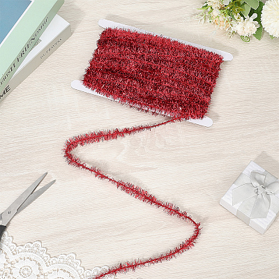 25 Yards Polyester Filigree Sparkle Tinsel Hanging Garland DIY-CY0001-97A-1