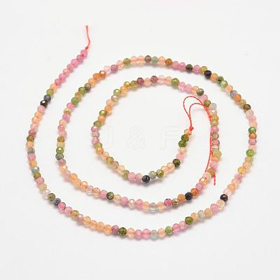 Natural Multicolor Tourmaline Bead Strands X-G-P279-45-2mm-1