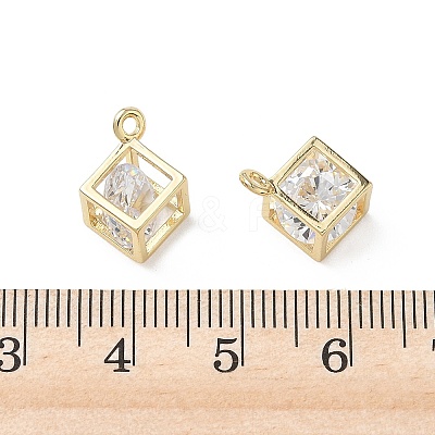 Brass Micro Pave Cubic Zirconia Pendants KK-A299-23G-01-1