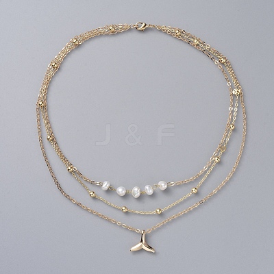 3 Layered Necklaces X-NJEW-JN02560-1