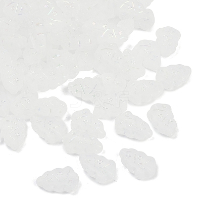 Frosted Transparent Acrylic Beads X1-OACR-P029-04B-01-1