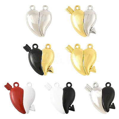10 Sets Spray Painted Alloy Magnetic Pendants FIND-FS0004-24-1