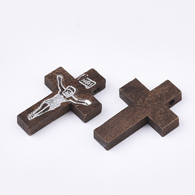 Printed Wooden Pendants WOOD-S050-35A-04-1