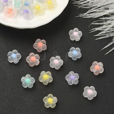 30Pcs 6 Colors Transparent Acrylic Beads TACR-YW0001-96-1