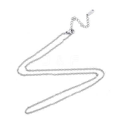Non-Tarnish 304 Stainless Steel Cable Chains Necklace for Men Women NJEW-N050-A04-S20-1