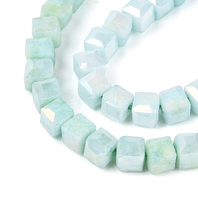 Anti-Tarnish Electroplate Glass Beads Strands GLAA-T025-4mm-10B-1