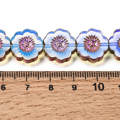 Electroplated Transparent Glass Beads Strands GL-CBA98F0-05E-1