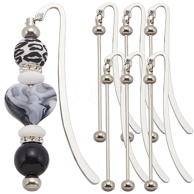 6Pcs Alloy Bookmarks AJEW-SC0003-28-1