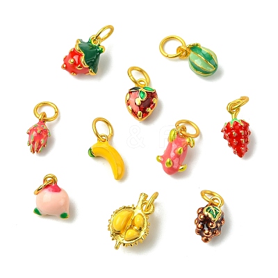 10Pcs 10 Styles Alloy Enamel Charms FIND-CJ0005-18-1