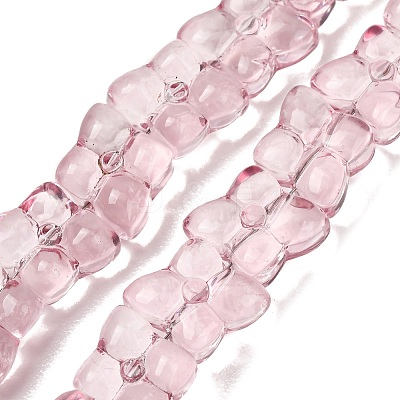 Transparent Glass Beads Strands GL-CBAAE04-01-1