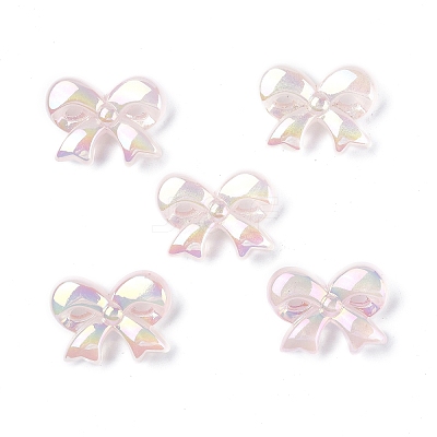 UV Plating Luminous Transparent Acrylic Beads X-OACR-P010-07-1