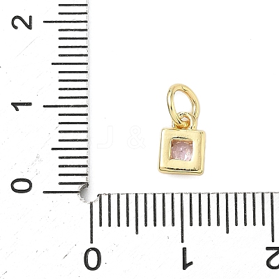 Brass Pave Cubic Zirconia Pendants KK-K368-13G-01-1