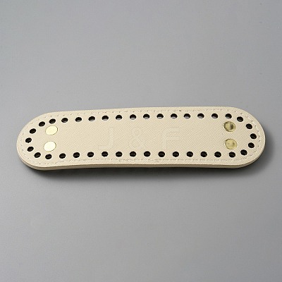 Oval PU Leather Knitting Crochet Bags Nail Bottom Shaper Pad LS-DIY-WH0349-98A-1