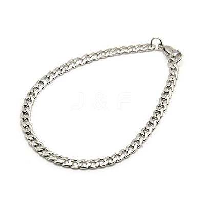 304 Stainless Steel Curb Chain/Twisted Chain Bracelet Making X-STAS-A028-N121P-1