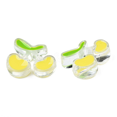 Transparent Acrylic Enamel Beads TACR-N012-006G-1