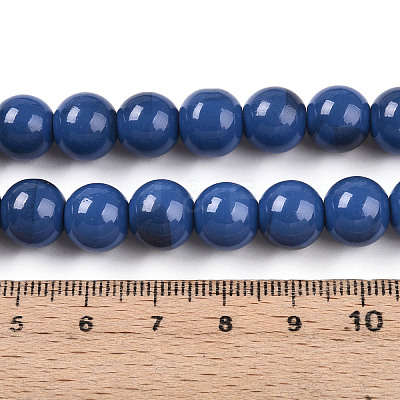 Baking Paint Glass Beads Strands DGLA-N013-10mm-10-1