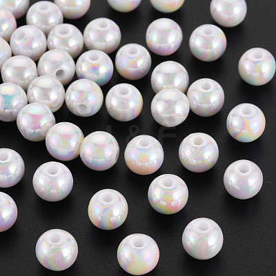 Opaque Acrylic Beads MACR-S370-D8mm-01-1