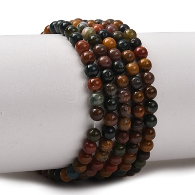 Natural Ocean Jasper Beads Strands G-F668-26-4mm-1