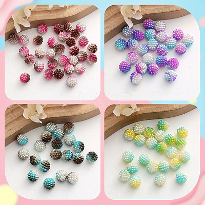 240Pcs 8 Colors Imitation Pearl Acrylic Beads OACR-PA0001-62-1